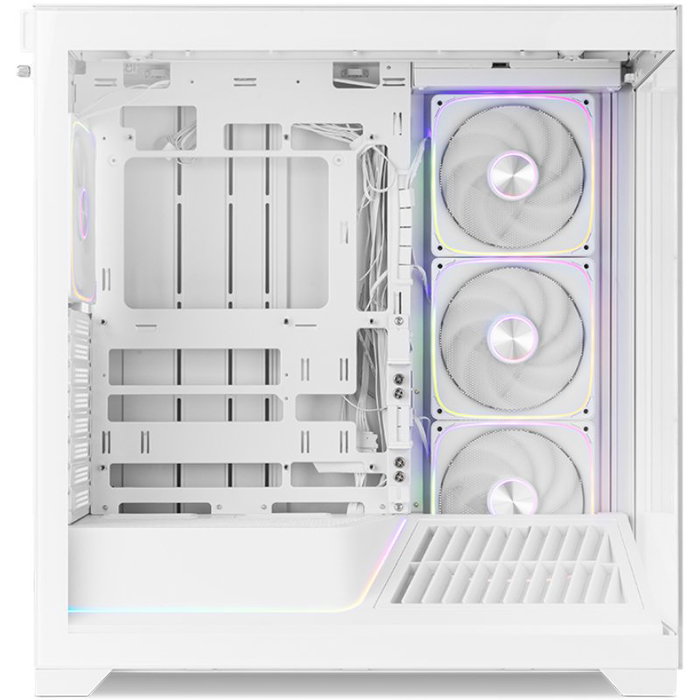 Nox Hummer Blade NXHUMMERBLADEWH Semitorre ATX Blanca Cristal Templado 5 Ventiladores 140mm ARGB